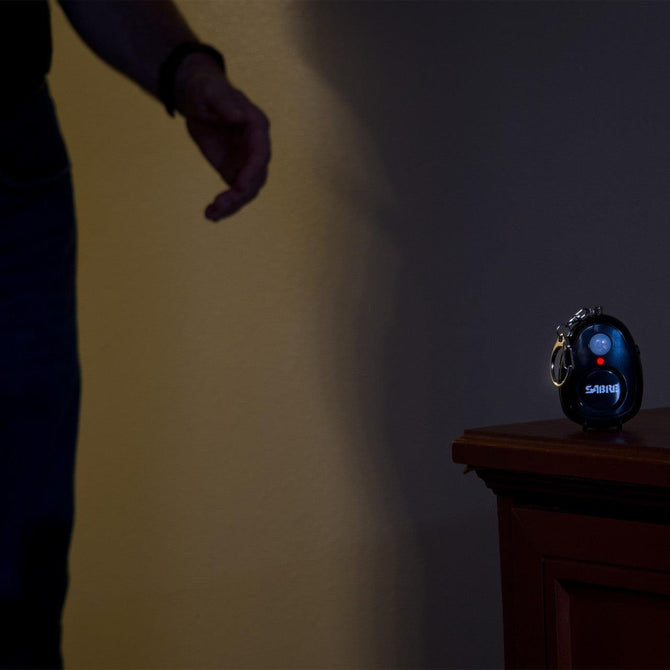 variant:43705749307584 Sabre 2-in-1 Personal Alarm & Motion Detector Black