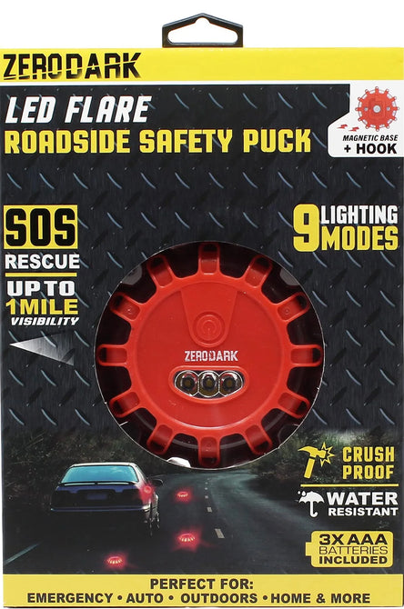 LED Roadside Flare Safety Puck