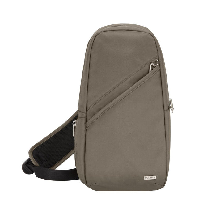 variant:42999522066624 travelon Anti-Theft Classic Sling Bag nutmeg