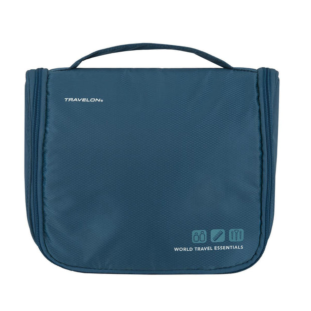 variant:42999671324864 travelon World Travel Essentials Hanging Toiletry Kit Peacock Teal