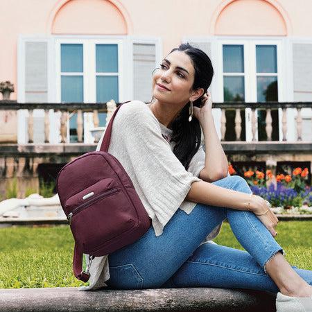 variant:42999675945152 travelon Small Backpack Bordeux