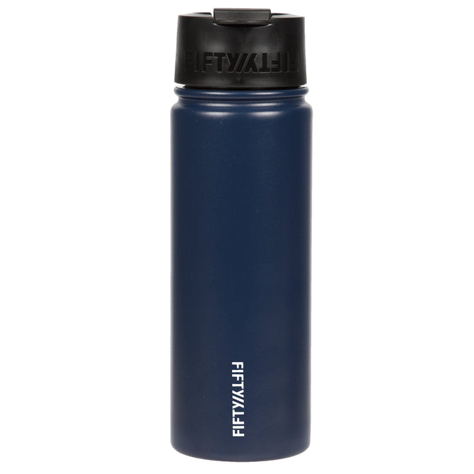 variant:42448711745728 FIFTY/FIFTY 20oz Insulated Bottle with Wide Mouth Flip Lid - Navy Blue