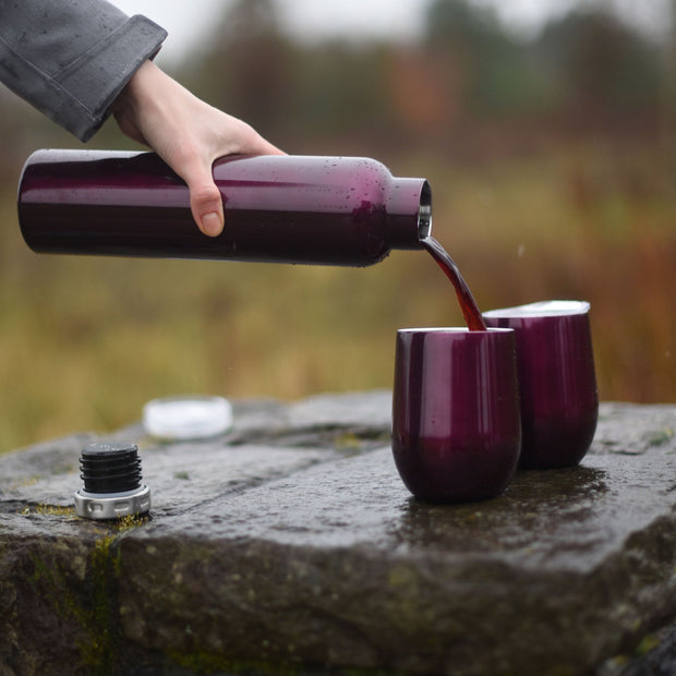 variant:41189328814272 AAA.com | SevenFifty Wine Growler And Tumbler Gift Set by FIFTY/FIFTY - Burgundy