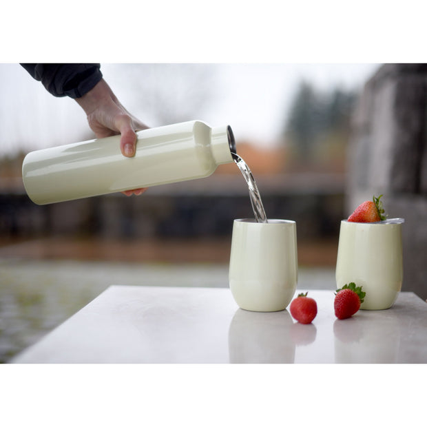 variant:41189328879808 AAA.com | SevenFifty Wine Growler And Tumbler Gift Set by FIFTY/FIFTY - Pearl White
