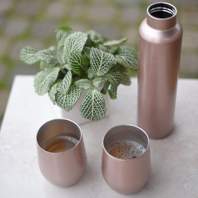 variant:41189328781504 AAA.com | SevenFifty Wine Growler And Tumbler Gift Set by FIFTY/FIFTY - Rose Gold