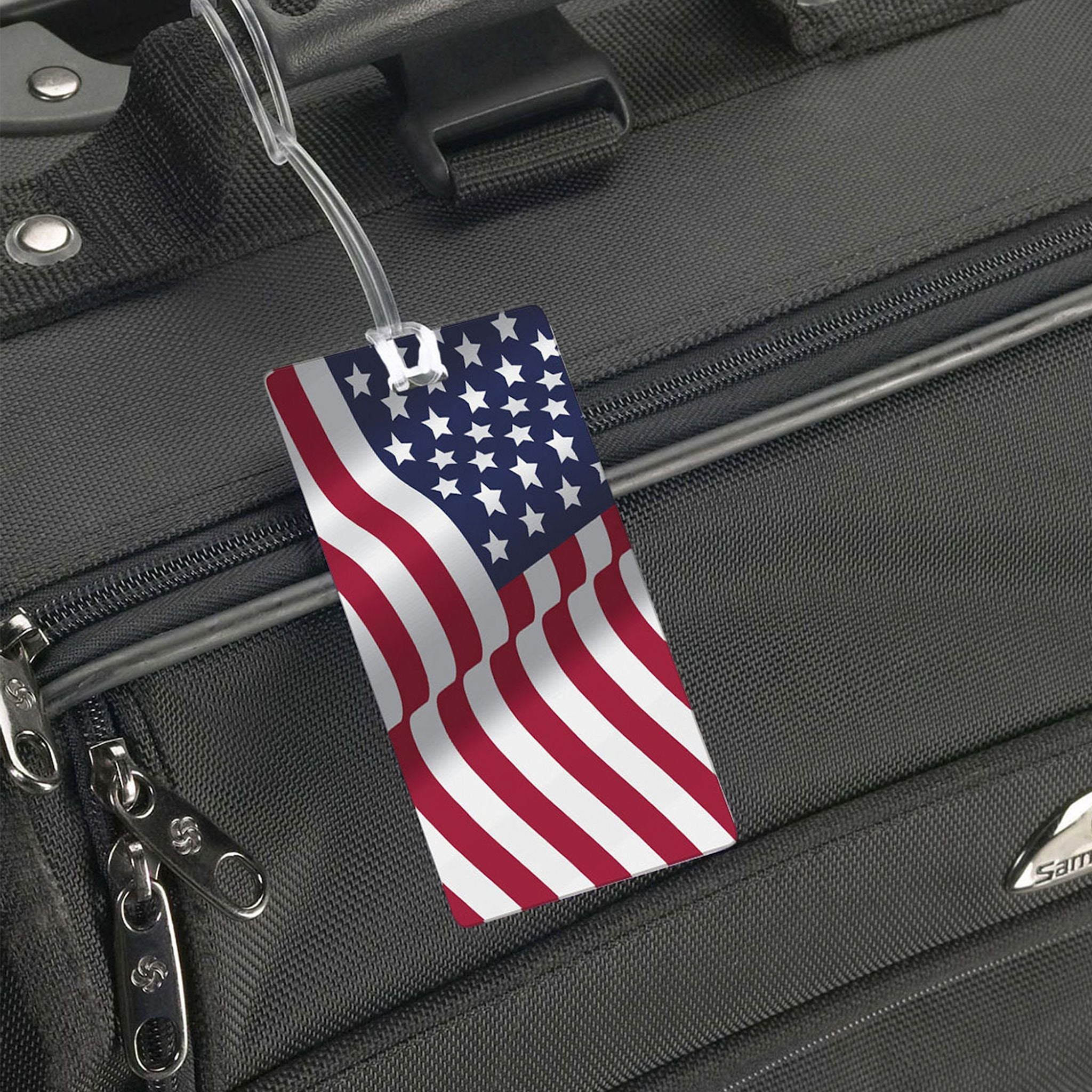 AAA Smooth Trip American Flag Luggage Tag