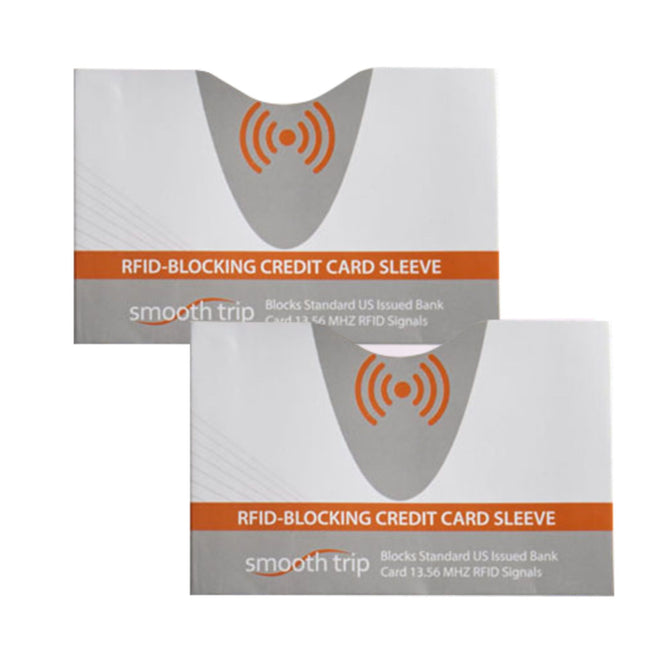 Smooth Trip RFID Blocking Card Protectors - 2 Pack - White