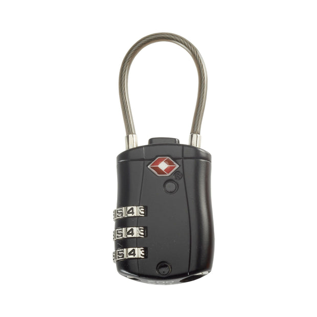 variant:41140760379584 Smooth Trip TSA Accepted Combination Cable Lock - Black