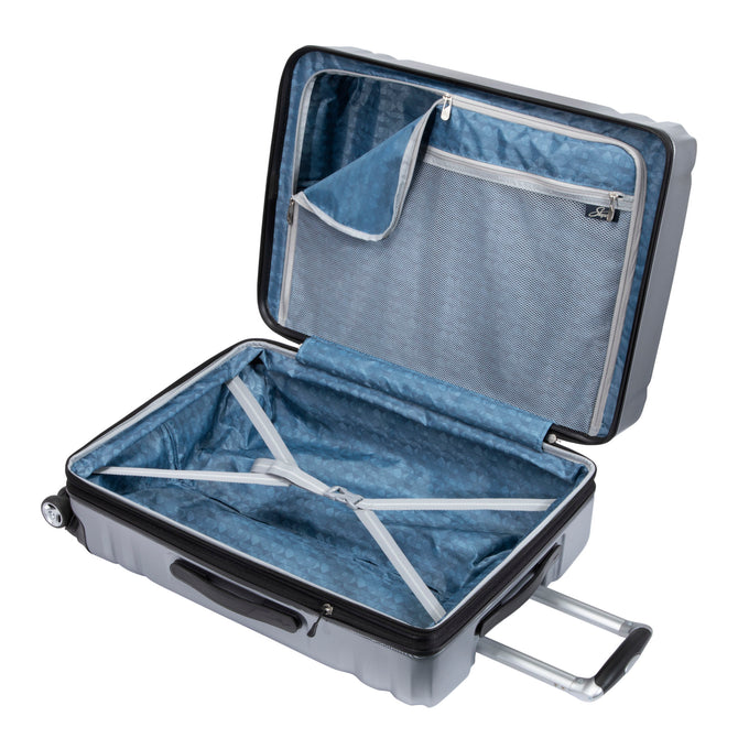 variant:41257611755712 Skyway Nimbus 4.0 Medium Check-In Expan. Hardside Spinner Suitcase - Shiny Silver