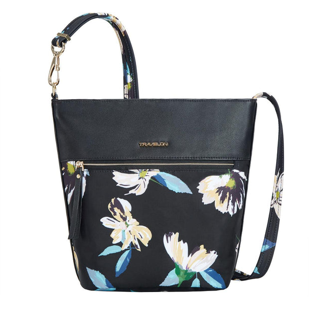 variant:42999676371136 Travelon Anti-Theft Addison Bucket Bag - Midnight Floral