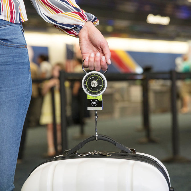 AAA.com l Stop & Lock Luggage Scale with Tape Measure
