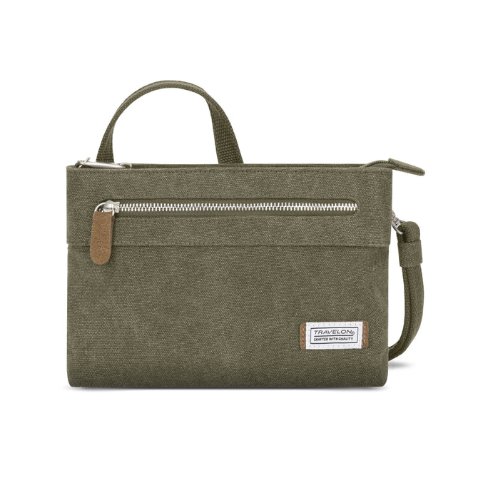 variant:42165383987392 Anti-Theft Heritage Small Crossbody - Sage