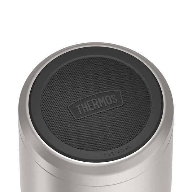 variant:43736965710016 16 oz Stainless Steel Food Jar w/ Spoon Matte Stainless Steel 