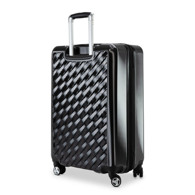 variant:43709082534080 RBH Melrose Hardside Medium Checked Spinner Luggage Black