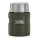 variant:46533270929600 16 oz. Stainless Steel Food Jar w Folding Spoon Matte Army Green