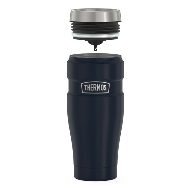 variant:46530409169088 16 oz Stainless Steel  Travel Tumbler Matte Midnight Blue