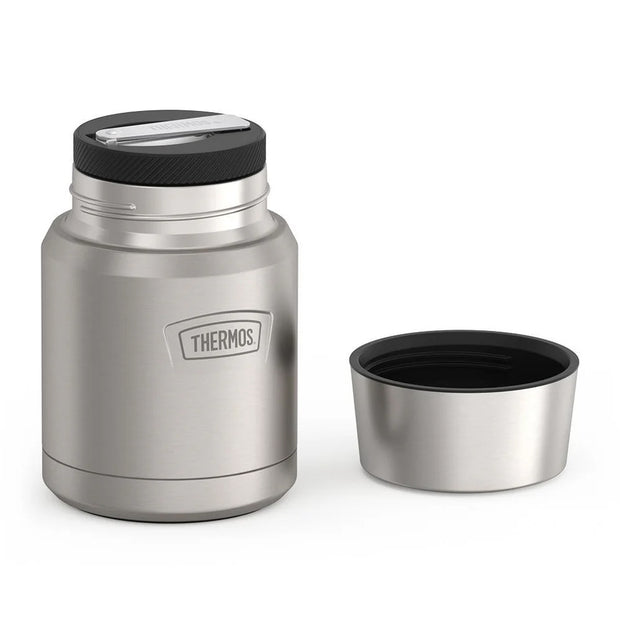 variant:43736965710016 16 oz Stainless Steel Food Jar w/ Spoon Matte Stainless Steel 