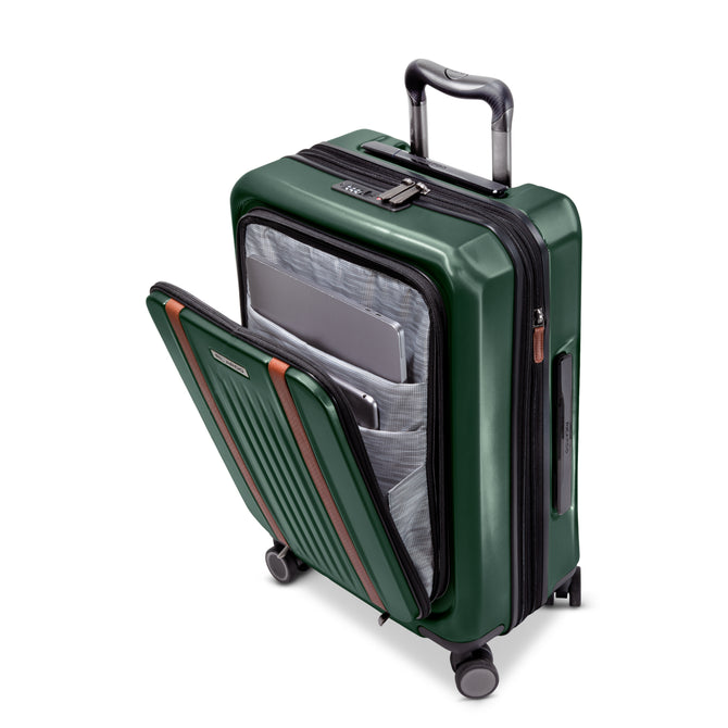 variant:43709365551296 RBH Montecito 2.0 Hardside Carry-On Front Opening Spinner Luggage Hunter Green