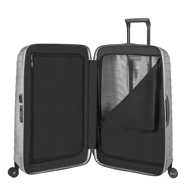 variant:44550608257216 Samsonite Proxis Large Checked Spinner Silver