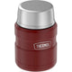 variant:46533270896832 16 oz. Stainless Steel Food Jar w Folding Spoon Matte Red