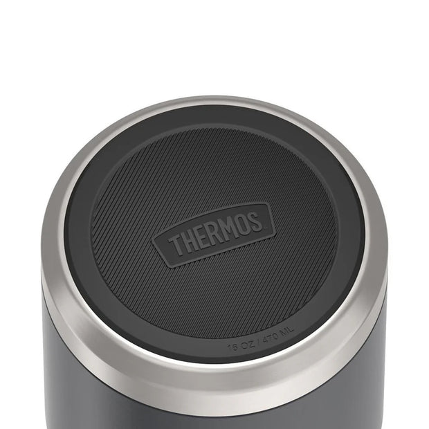 variant:43736965775552 16 oz Stainless Steel Food Jar w/ Spoon Granite