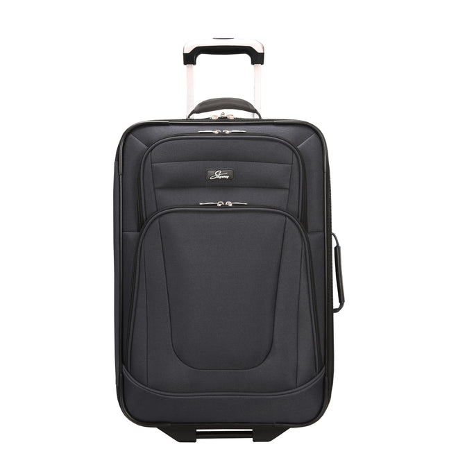 variant:43715325952192 Skyway Epic Softside Carry-On Spinner Luggage Black