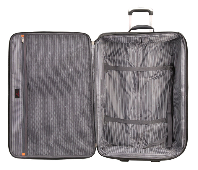 variant:43715339780288 Skyway  Epic Softside Medium Checked Spinner Luggage Black
