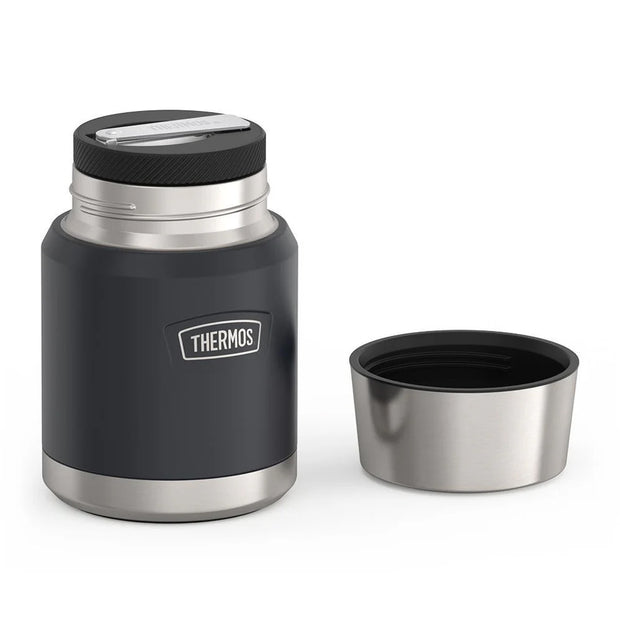 variant:43736965775552 16 oz Stainless Steel Food Jar w/ Spoon Granite