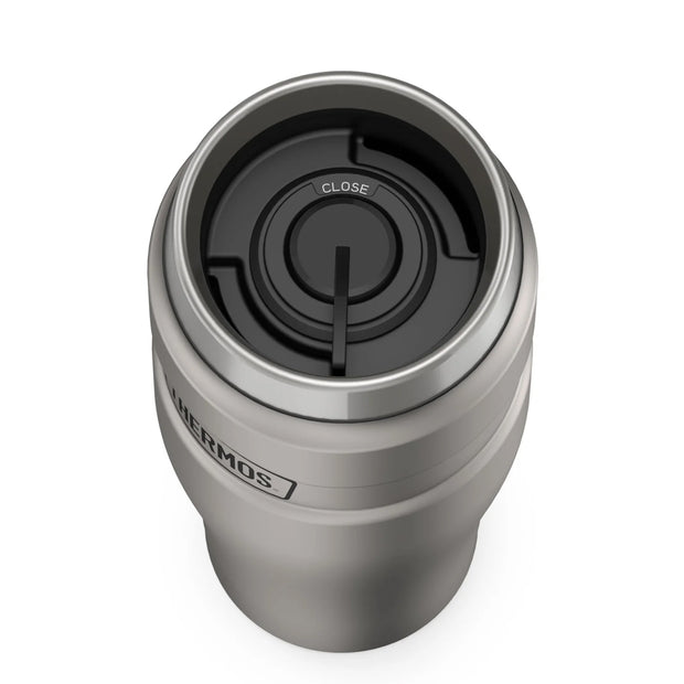 variant:46530409267392 16 oz Stainless Steel  Travel Tumbler Matte Stainless Steel 