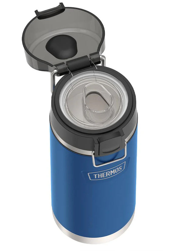 variant:46488643010752Thermos 18 oz Stainless Steel Kids Water Bottle w/ Spout Lid Navy