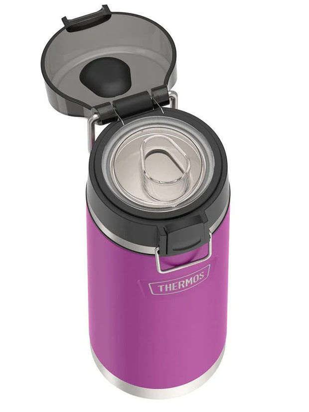 variant:46488642945216 Thermos 18 oz Stainless Steel Kids Water Bottle w/ Spout Lid Plum