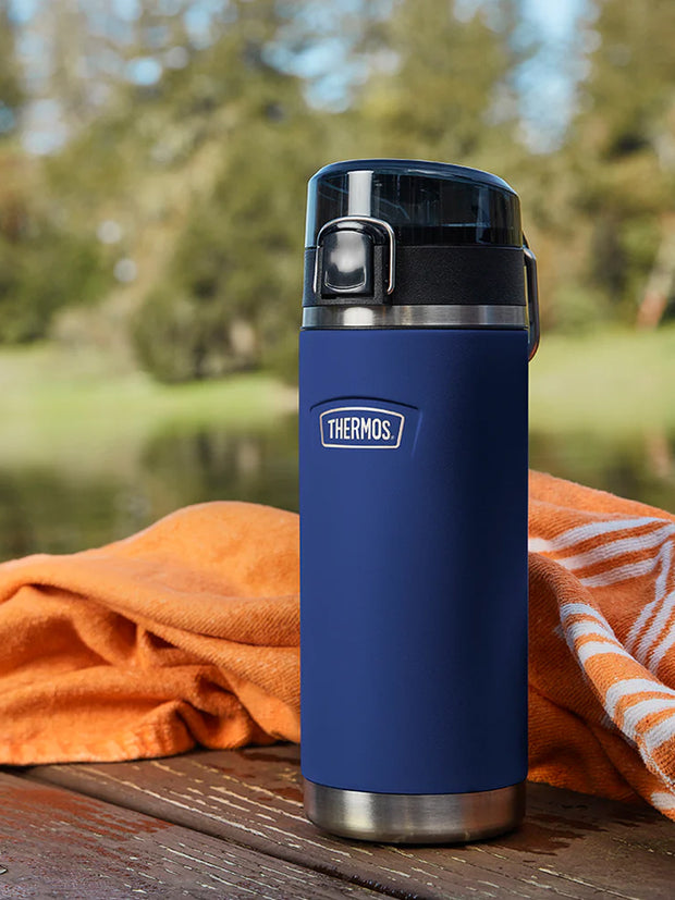 variant:46488643010752Thermos 18 oz Stainless Steel Kids Water Bottle w/ Spout Lid Navy