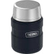 variant:46533270864064 16 oz. Stainless Steel Food Jar w Folding Spoon Matte Midnight Blue