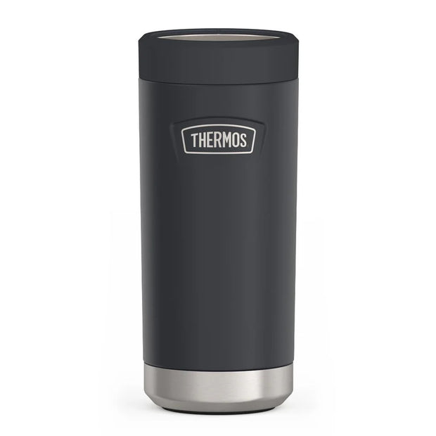 variant:46529110802624 12oz ICON™ SLIM CAN INSULATOR Matte Stainless Granite