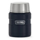 variant:46533270864064 16 oz. Stainless Steel Food Jar w Folding Spoon Matte Midnight Blue