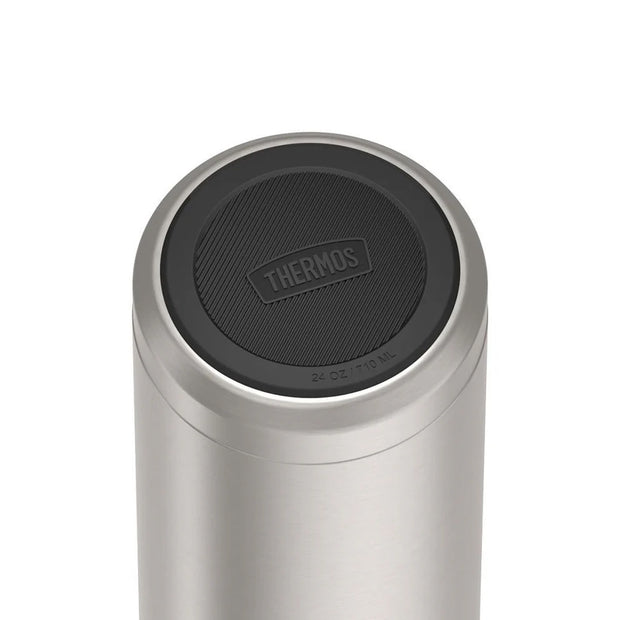variant:46515266617536 24oz Icon Stainless Steel Water Bottle w/ Screw Top Matte Stainless Steel
