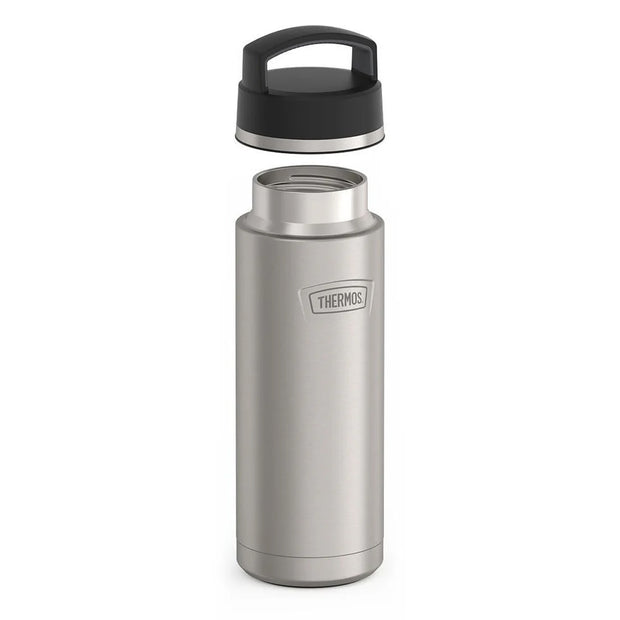 variant:46515266617536 24oz Icon Stainless Steel Water Bottle w/ Screw Top Matte Stainless Steel