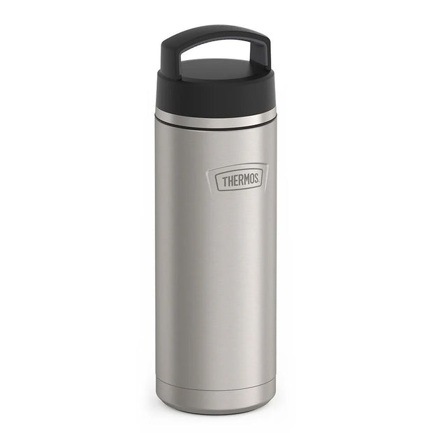 variant:46515266617536 24oz Icon Stainless Steel Water Bottle w/ Screw Top Matte Stainless Steel