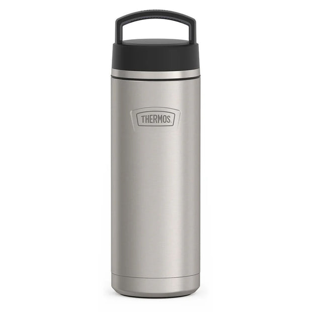 variant:46515266617536 24oz Icon Stainless Steel Water Bottle w/ Screw Top Matte Stainless Steel