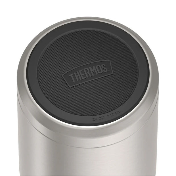 variant:43736977178816 24 oz Stainless Steel Food Jar w/ Spoon Matte Stainless Steel 