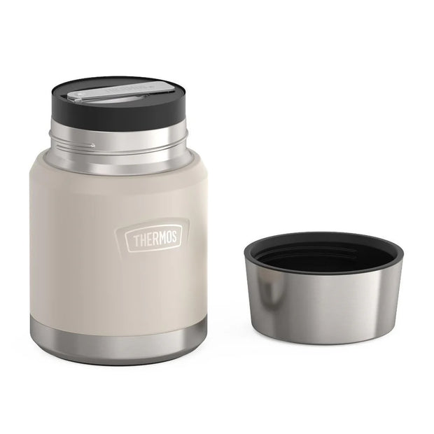 variant:46529225818304 16 oz Stainless Steel Food Jar w/ Spoon Sandstone
