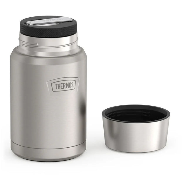 variant:43736977178816 24 oz Stainless Steel Food Jar w/ Spoon Matte Stainless Steel 