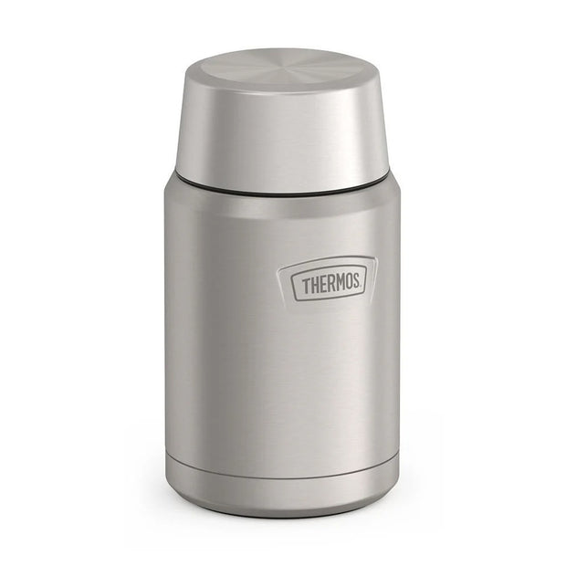 variant:43736977178816 24 oz Stainless Steel Food Jar w/ Spoon Matte Stainless Steel 
