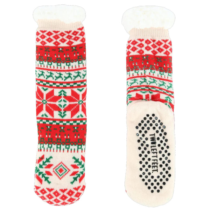 variant:44196877238464 Plush Lining Slipper Socks Holiday