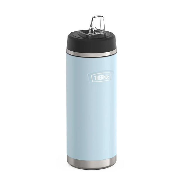 variant:46515536036032 32 oz Stainless Steel Water Bottle w/ Straw Lid Glacier