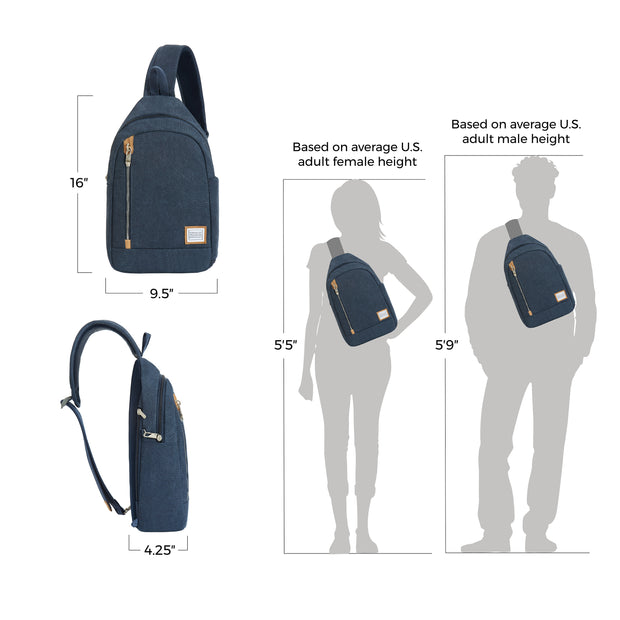 variant:46276711776448 Travelon Heritage Anti-Theft Sling Indigo