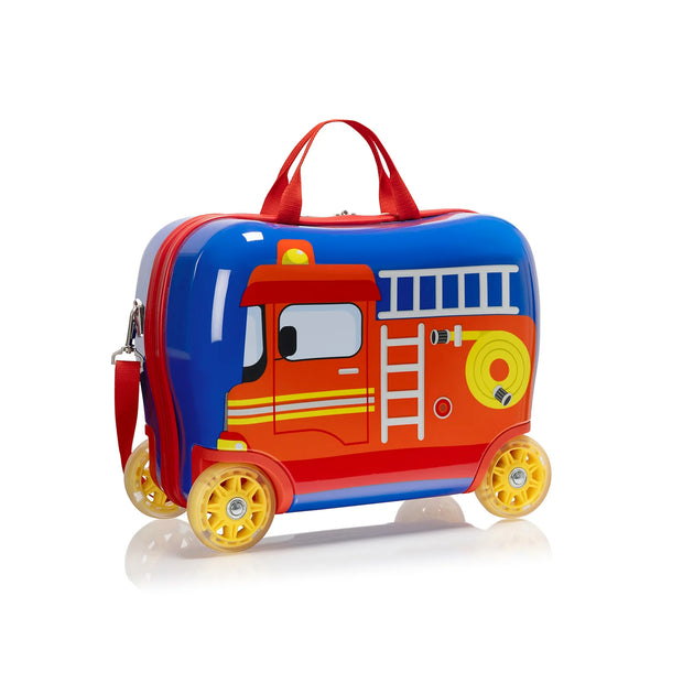 variant:44655303000256 heys america Fashion Ride-on Luggage with Light-up Wheels Fire Truck