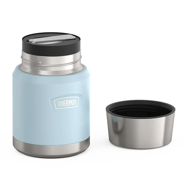 variant:43736965742784 16 oz Stainless Steel Food Jar w/ Spoon Glacier