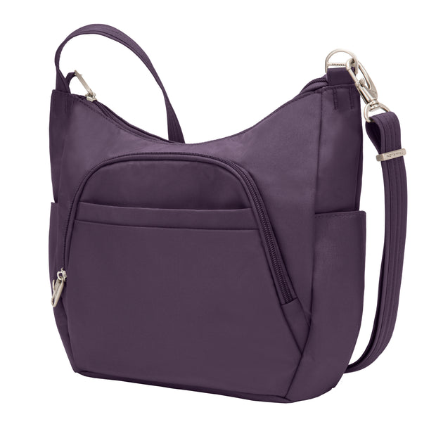variant:46515121356992 Travelon Anti-Theft Classic Bucket Bag Purple