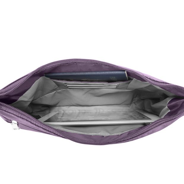 variant:46515121356992 Travelon Anti-Theft Classic Bucket Bag Purple